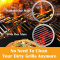 Dailyart Grill Mats for Outdoor Grill, Grill Mats Non Stick Set of 5 BBQ Grill Mat Baking Mats Teflon BBQ Grilling Accessories Reusable,Works on