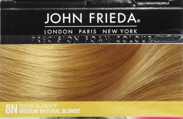 John Frieda Precision Foam Colour Medium Natural Blonde 8N, 1 Application Medium Natural Blonde 8N 1 Count (Pack of 1)