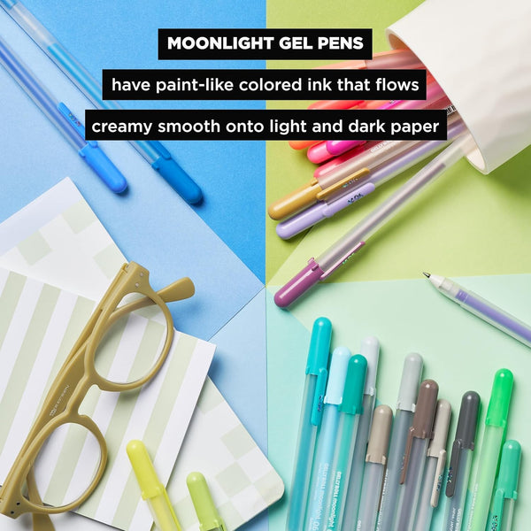 SAKURA Gelly Roll Moonlight 10 Gel Pens - Bold Ink Pen for Journaling, Art, Calligraphy, or Drawing - Assorted Earth & Jewel Tone Ink - Bold Line