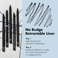 E.L.F. No Budge Retractable Eyeliner, Creamy, Ultra-Pigmented & Waterproof, Creates Bold & Defined Lines, Vegan & Cruelty-Free, Black
