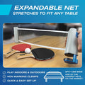PRO-SPIN Retractable Ping Pong Net – 72" Table Tennis Net with Clamps | Portable Ping Pong Net for Any Table | Includes Custom Mesh Storage Bag |