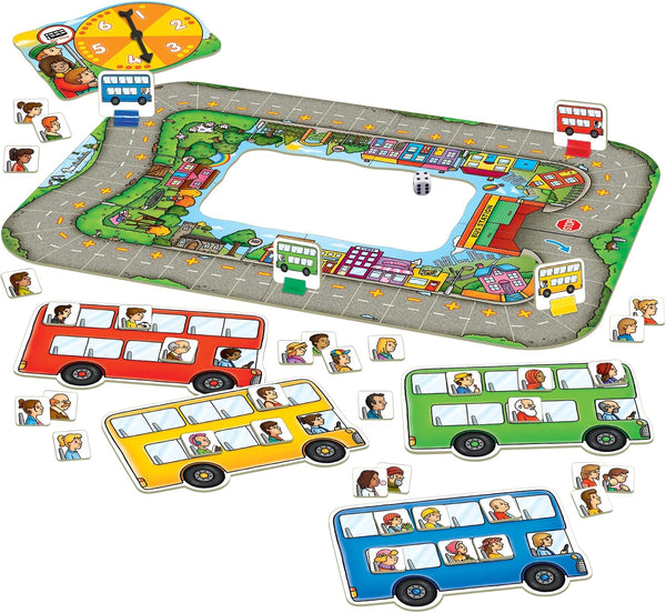 Orchard Toys Moose Games Bus Stop Game. A Fun Introduction to Addition and Subtraction. Pick up and Drop Off Passengers on Your Bus. for Ages 4-8
