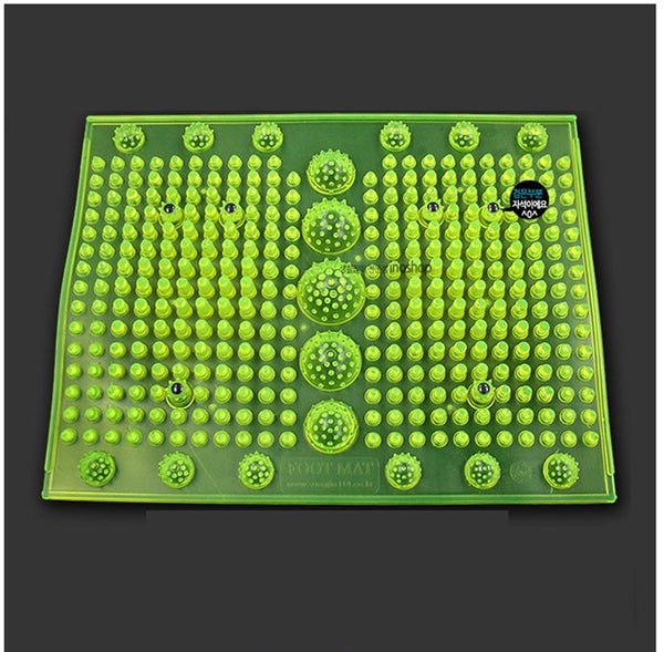 Reflexology Foot Massage Mat Stimulates Blood Circulation Acupressure Feet Massager Plate Board with Magnet (1. Rectangle Mat)