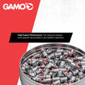 Gamo PBA Platinum Air Gun Pellets – High Performance Pellets, Multiple Calibers .22 Caliber Silver,Red
