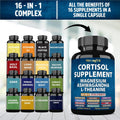 Cortisol Supplements for Women and Men with Magnesium, Ashwagandha & L-Theanine. High Cortisol Reducer, Manager, Detox, Lower and Control. Sleep