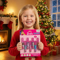 Townley Girl Barbie Lip Gloss Set, 7-Piece Plant-Based, Ages 3+