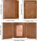 Trifold Wallet for Men Wallets with 8 Card Slot and 2 Money Pocket and 1 Clear Windows Slot + 1 Slim Card Pocket for Credit Card with 6 Card Slot