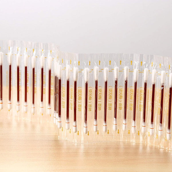 50 Disposable Iodophor Swabs Outdoor Supplies Medical Iodine Individually Packaged Iodine Swabs for Nose Care brown