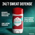 Old Spice Antiperspirant Deodorant for Men, Pure Sport, 3.0 oz Pack of 3 3 Ounce (Pack of 2)