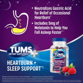 TUMS Chewy Bites Antacid Tablets Plus Sleep Support, Berry Fusion, 54 Count