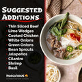 PhoLicious Instant Beef Pho, Authentic Vietnamese Rice Noodle Soup Kit with Spices & Broth Mix, Ramen Noodles Alternative, Quick Microwave Meal -