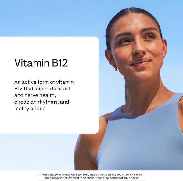 THORNE Vitamin B12 - as Methylcobalamin - Supports Heart & Nerve Health, Blood Cell Function, Healthy Sleep & Methylation* - Gluten, Dairy &