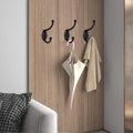 ZEYU Wall Hooks,10Pcs Coat Hooks Hardware Towel Hooks for Hanging Coats Double No Rust Black Robe Hooks Wall Mounted with Screws for Key, Towel,