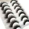 Pooplunch False Eyelashes Cat Eye Wispy Extensions Faux Mink Lashes Pack Short Natural Volume Fake Eyelash Strips 7 Pairs Pack Cat-Eye|9-15MM