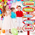 Skylety 20 Pieces Party Direction Signs Decor, Welcome Directional Signs for Birthday Showman Themes Party Decoration Accessories(Circus