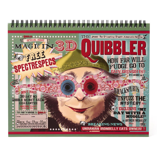 Conquest Journals Harry Potter The Quibbler Undated Weekly Spiral Planning Pad, 8'' x 10'', 52 Page, To-Dos, Priorities, Habit Tracker & Notes,
