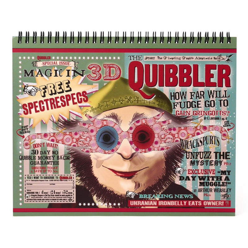 Conquest Journals Harry Potter The Quibbler Undated Weekly Spiral Planning Pad, 8'' x 10'', 52 Page, To-Dos, Priorities, Habit Tracker & Notes,