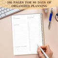 TREES Undated Daily Planner, 80-Day To-Do List with Hourly Schedule | Day-on-a-Page Agenda for Hourly Schedules, Priorities, Tasks and Notes,