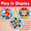Creativity for Kids Pom Pom Pictures: Animals - Preschool Learning Activities, Sensory Toys for Toddlers, Toddler Arts and Crafts (Ages 3+)
