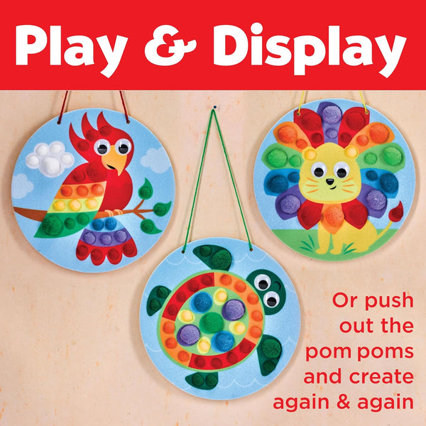 Creativity for Kids Pom Pom Pictures: Animals - Preschool Learning Activities, Sensory Toys for Toddlers, Toddler Arts and Crafts (Ages 3+)
