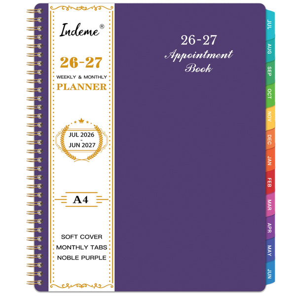 2025-2026 Weekly Appointment Book/Planner - Daily Hourly Planner 2025-2026, Jul 2025 - Jun 2026, 9" X 11" Appointment Book, Monthly Tabs, Hourly