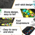 Trelaco Foot Massage Mat Reflexology Walk Stone Road Foot Massage Acupoint Mat for Acupressure Relaxes for Long Sitting Elderly Students and