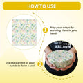 Beeswax Food Wrap, Reusable Beeswax Wraps Storage Set 9-Pack (5S 3M 1L), Organic and Beeswax Wraps Reusable, Sustainable Alternative/Flowers Grass