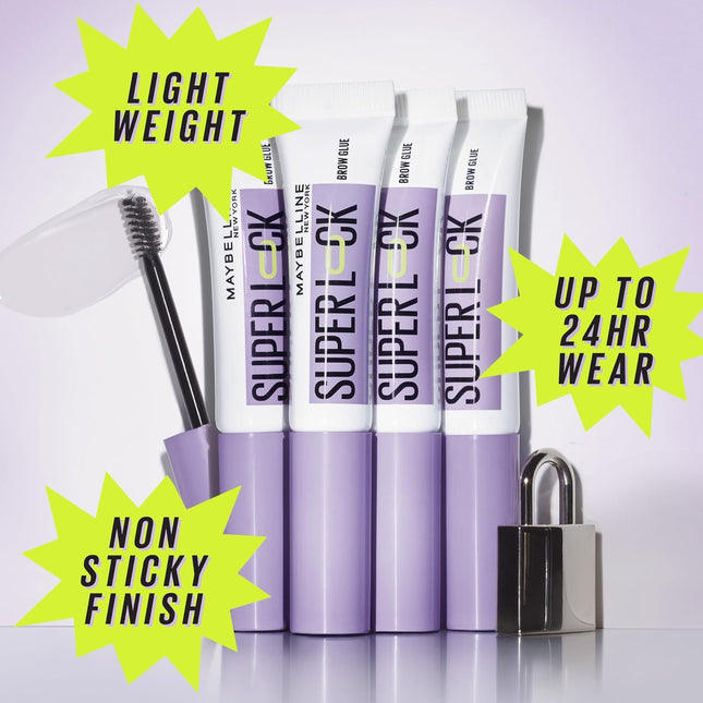 Maybelline Super Lock Brow Glue Eyebrow Gel, Lightweight Brow Gel For Up To 24HR