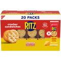 RITZ Cheese Sandwich Crackers, Lunch Snacks, 20 Snack Packs (6 Crackers per Pack)