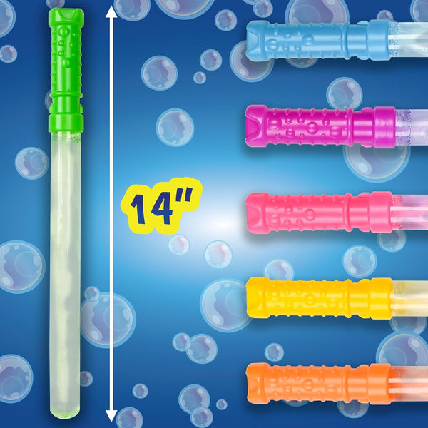 Sunny Days Entertainment Maxx Bubbles 4Oz Bubble Wands Ã¢ÂÂ 6 Pack Bubble Wand Toy | Summer Fun, Outdoor Birthday Party Favors for Kids, 101799 Blue