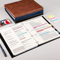 EMSHOI Undated Daily Planner - A4 Large to Do List Notebook Appointment Book for Productivity Time Management, with Hourly Planner Refills,