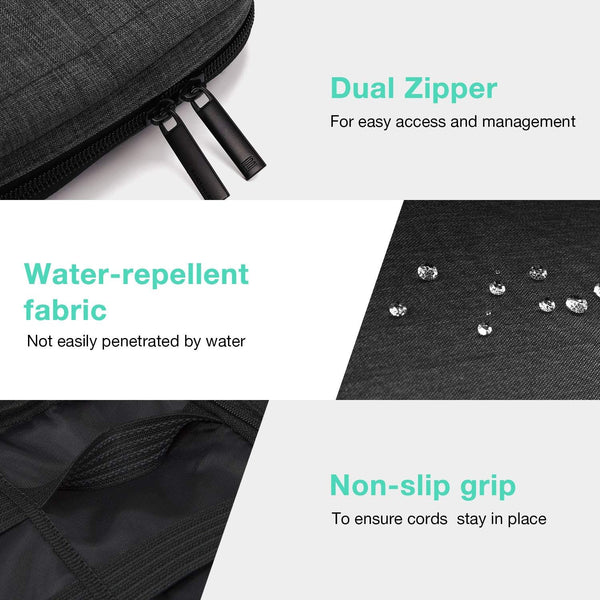 BAGSMART Electronics Organizer Travel Case, Small Cord Bag, Tech Organizer as Travel Accessories for Men Women, Cable Essentials for Phone, SD