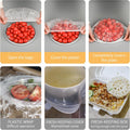 200 Bowl Covers Shower Caps for Sourdough Bread Proofing Large Elastic Reusable Plastic Wrap for Food Storage Baking Rising Meal-Prep Fermentation