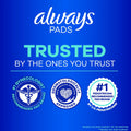 Always Ultra Thin Feminine Pads with Wings for Women, Size 1, Regular Absorbency, Unscented, Up to 100% Leak-Free Protection, 46 Count Size 1 46.0