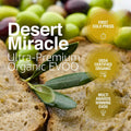 DESERTMIRACLE Cold Pressed Polyphenol Rich Moroccan Olive Oil, Organic Extra Virgin Olive Oil with High Polyphenols, First Cold Pressed EVOO from