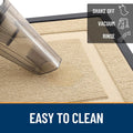 OLANLY Front Door Mat Outside 29.5x17, All-Season Heavy-Duty Rubber Doormat Beige Classic Border Rectangular 29.5" x 17"