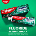 Colgate Max Fresh with Whitening Toothpaste with Mini Breath Strips, Clean Mint Toothpaste for Bad Breath, 6.3 Oz Tube