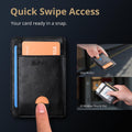 Buffway Slim Minimalist Front Pocket RFID Blocking Leather Wallets for Men and Women - Alaska Black Small Alaska Black