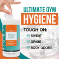 Fitness Equipment Wipes - Cleaning Wipes for Yoga Mats, Pilates Studios, Gyms, Peloton & Cycle Bikes, Spas - Fragrance-Free Wipes Surface Cleaning