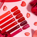 Beetles Red Gel Nail Polish Set, 15ML Burgundy Wine Shimmer Gel Polish | 6 Color Collection with Color-Matched Bottles Featuring Red Burgundy And
