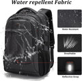 DUSLANG 17 Inch Laptop Backpack for Travel Water Resistant College Backpack for Men/Women Laptop Bag with USB Charging Port,Black