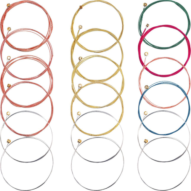 Bememo 2 Sets of 6 Guitar Strings Replacement Steel String for Acoustic Guitar (