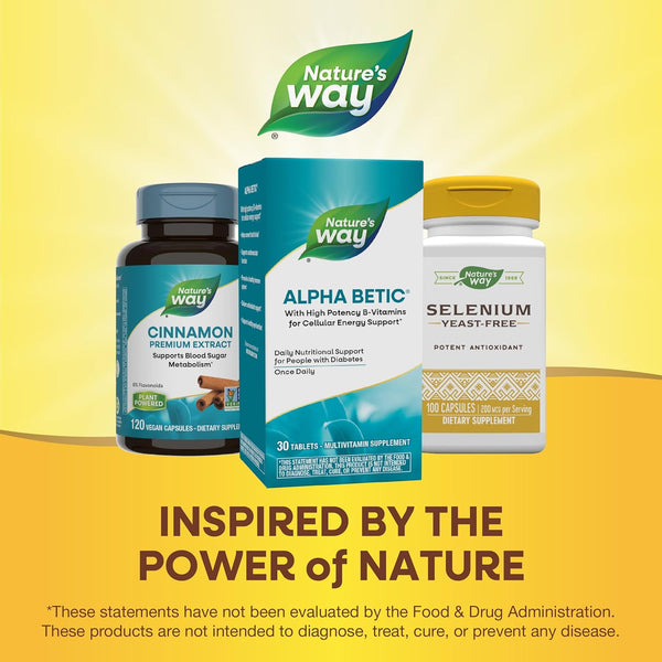 Nature'S Way Alpha Betic, Diabetic Multivitamin for Daily Nutritional Support, with B-Vitamins for Energy Metabolism Support*, Alpha Lipoic Acid,