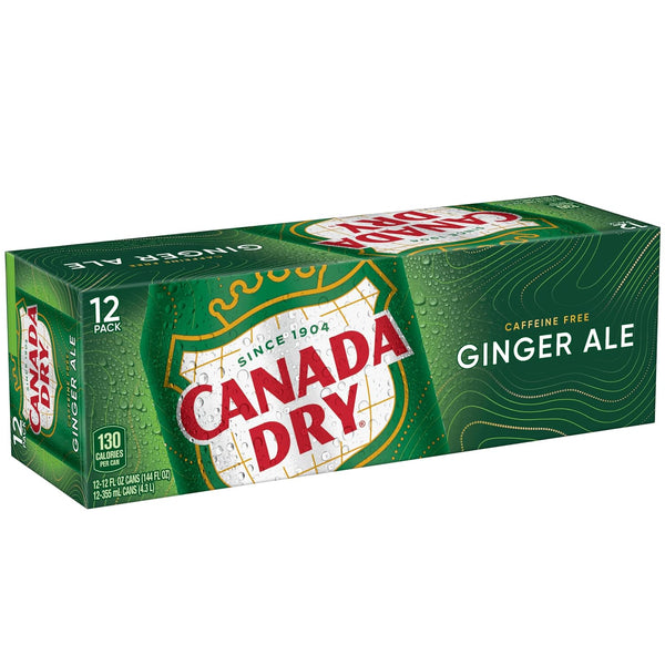 Canada Dry Ginger Ale Soda, 12 fl oz cans, 12 pack Ginger 12 Fl Oz (Pack of 12)