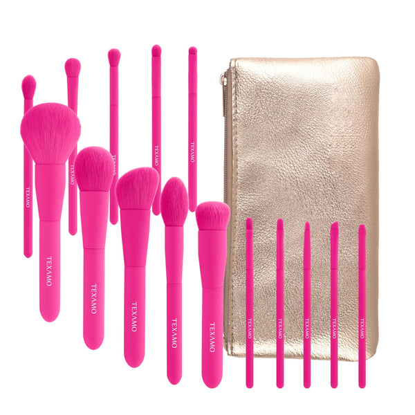 Makeup Brush Set, 15 Piece Quality Makeup Brushes, Premium Synthetic Make up Brushes for Foundation Powder Blush Highlighter Concealer Makeup