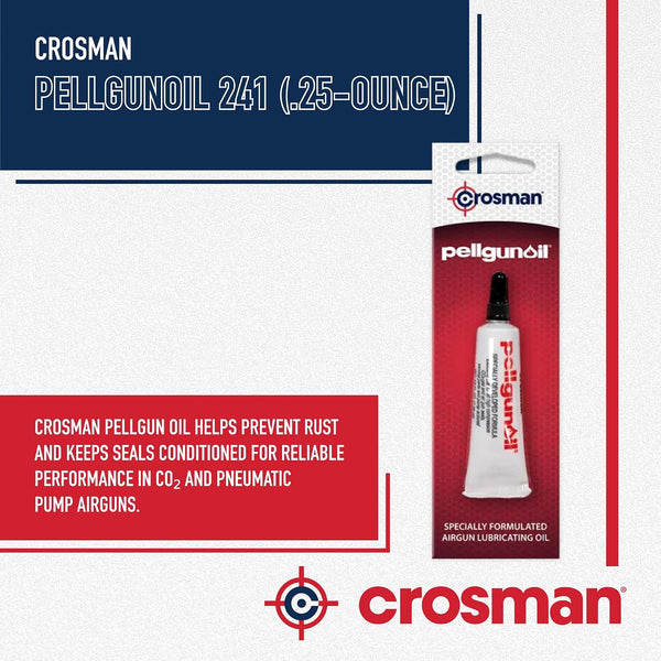 Crosman Pellgunoil Airgun Maintenance Oil, .25 oz, Prevents Rust, Conditions Seals, CO2 and Pneumatic Airguns 1 Lubricating Oil