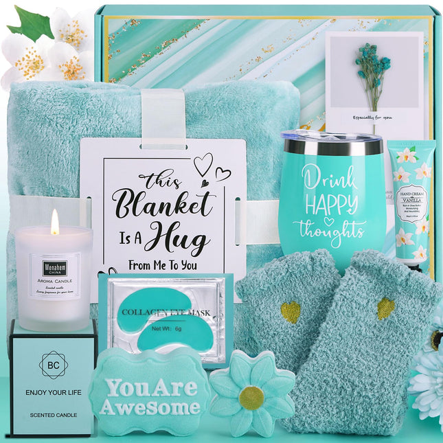 Birthday Gifts for Women Self Care Gift Set, Get Well Soon Gift Baskets for Women Care Package, Unique Relaxing Spa Vale
