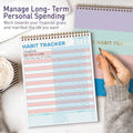 S&O Striped Habit Tracker Calendar - 24 Month Daily task Journal - Undated Routine Planner with Personalized Goal Chart for Health, Fitness &