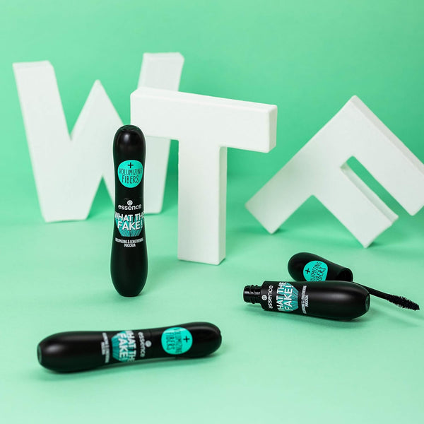 Essence | What the Fake! Volumizing & Lengthening Fiber Mascara | Paraben Free | Cruelty Free (Pack of 1)
