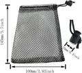 Small Mesh Bags 5PCS Black Nylon Mesh Drawstring Bags Durable Drawstring Net Bag Small Travel Stuff